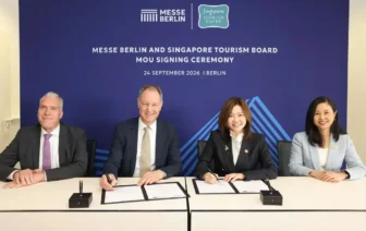 STB and Messe Berlin executives sign MOU at InnoTrans Berlin 2026
