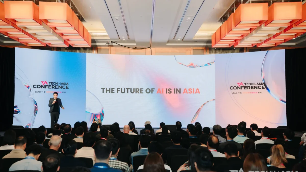Attendees gather at Tech in Asia Conference 2026 held at Sands Expo and Convention Centre in Singapore