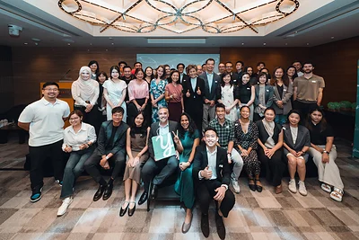 Yindii Eco-Brand Awards ceremony at Grand Hyatt Singapore with government officials and F&B brands