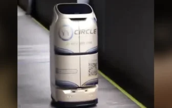 YY Circle hospitality service robot shown in a video posted by YYForce